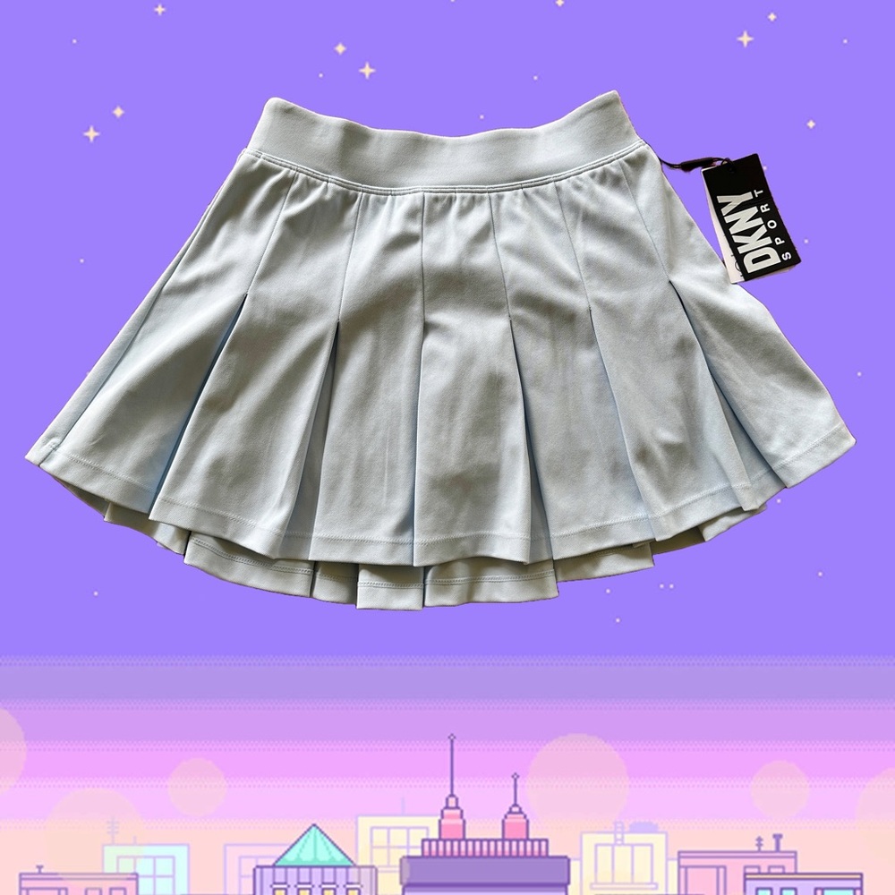 DKNY Light Blue Pleated Skirt